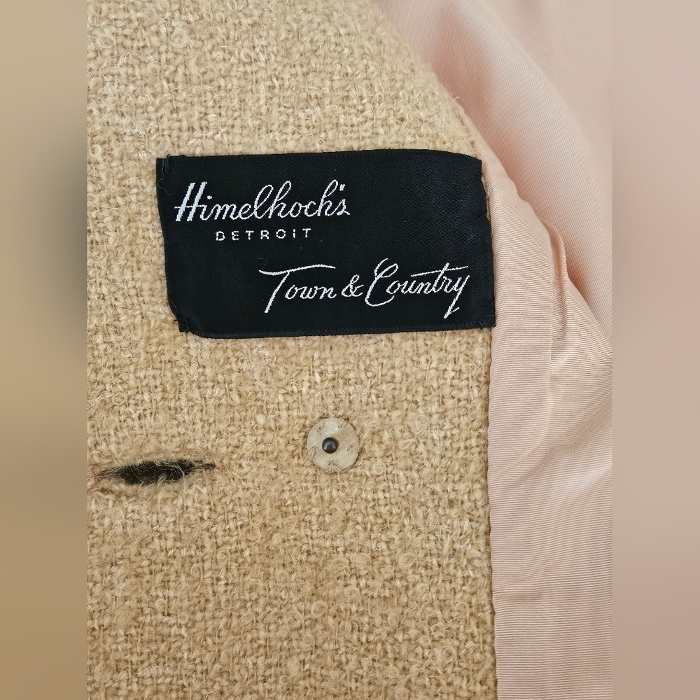 Vintage Detroit Himelhoch's 1960s Wool bouclé swing coat-Size Small - Picture 9 of 10